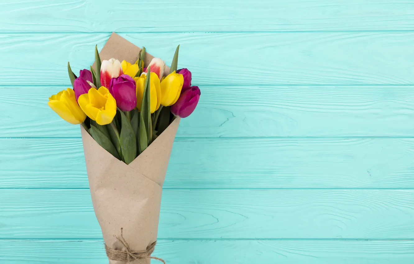 Photo wallpaper background, colorful, tulips, tulip, bouguet, Ana Lukenda