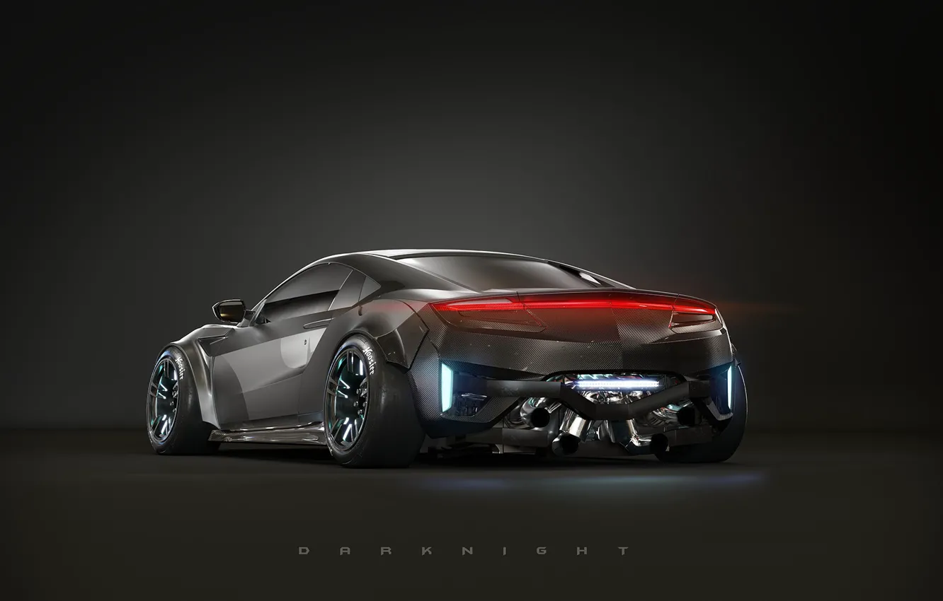 Photo wallpaper machine, auto, rendering, transport, black, fantasy, car, Batman