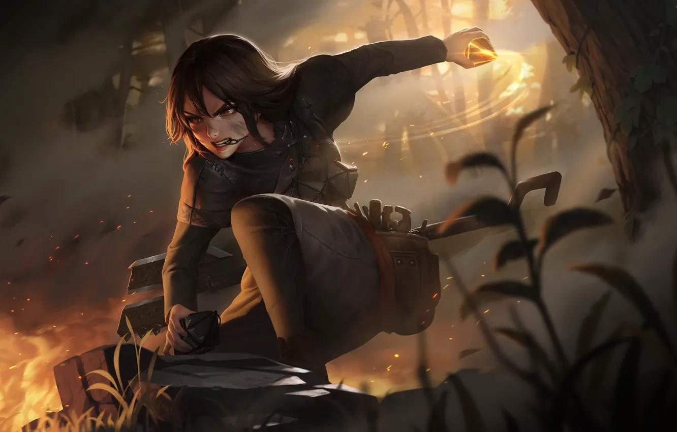 Photo wallpaper girl, anger, Legends of Runeterra