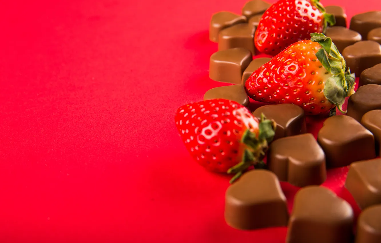 Photo wallpaper strawberry, candy, sweets