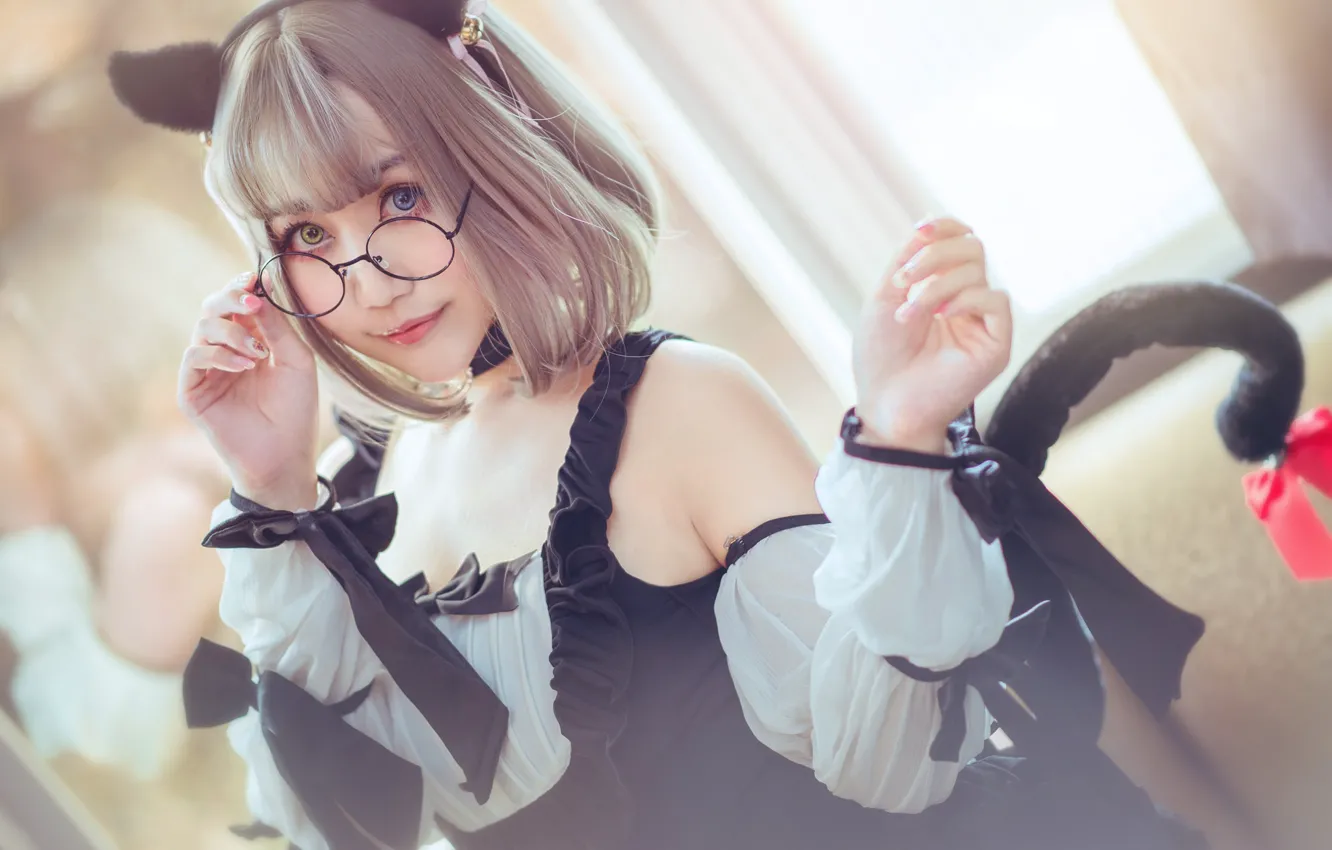 Photo wallpaper eyes, look, girl, light, face, sexy, pose, style