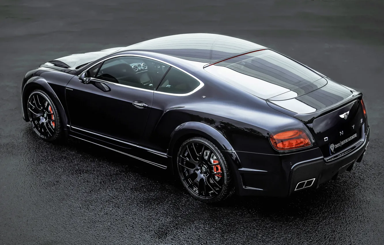 Photo wallpaper Bentley, Continental, Black, Tuning, Back, ONYX