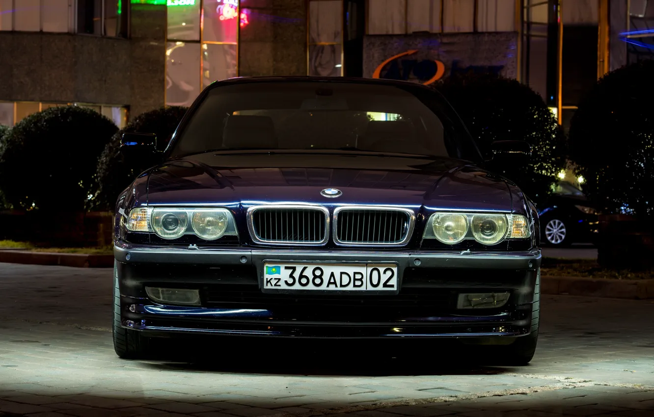 Photo wallpaper BMW, Front, Alpina, E38, Almaty, 740Li