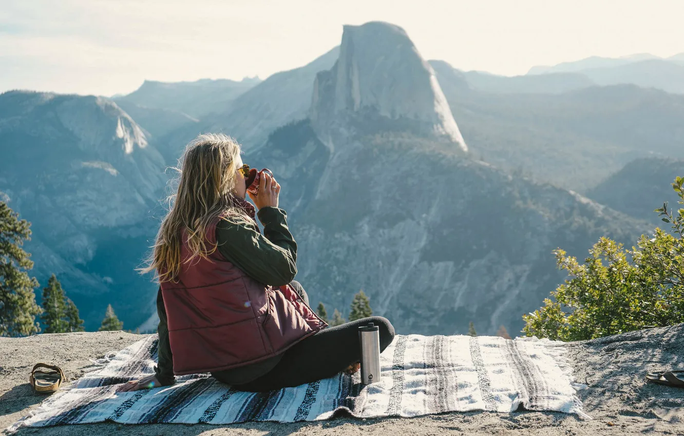 Photo wallpaper girl, stay, Wallpaper, height, the tea party, the time, peace, the buzz