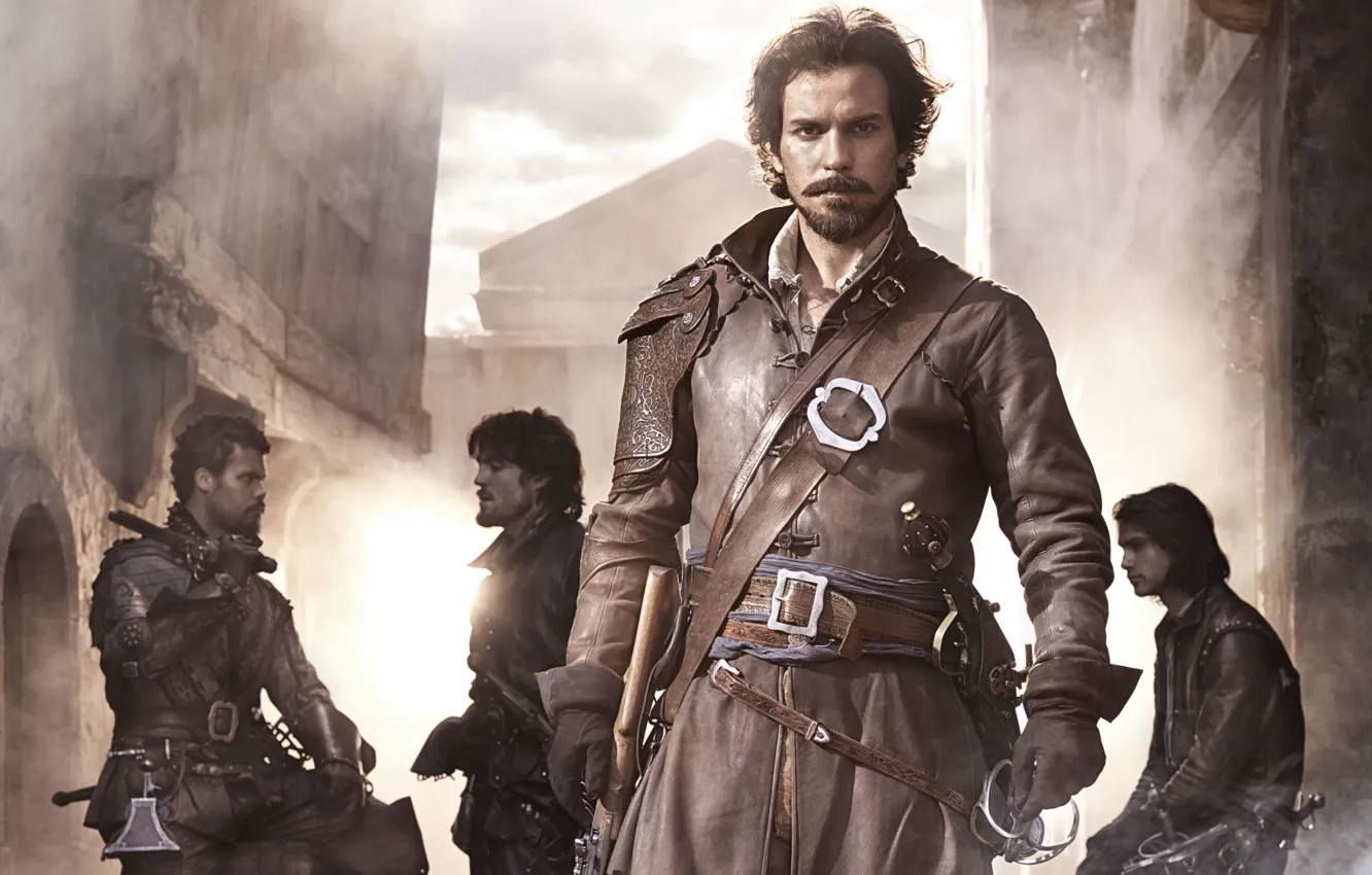 Photo wallpaper the series, the Musketeers, The Musketeers, Tom Burke, Luke Pasqualino, Howard Charles, Santiago Cabrera