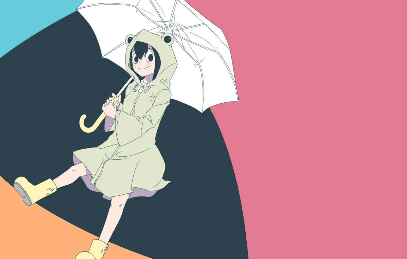 Photo wallpaper girl, background, umbrella, My Hero Academia, Boku No Hero Academy, My heroic academia, The Tsui …