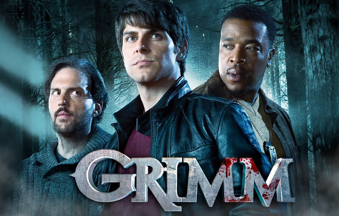 Photo wallpaper blood, forest, trees, detective, series, mist, hunter, Monroe