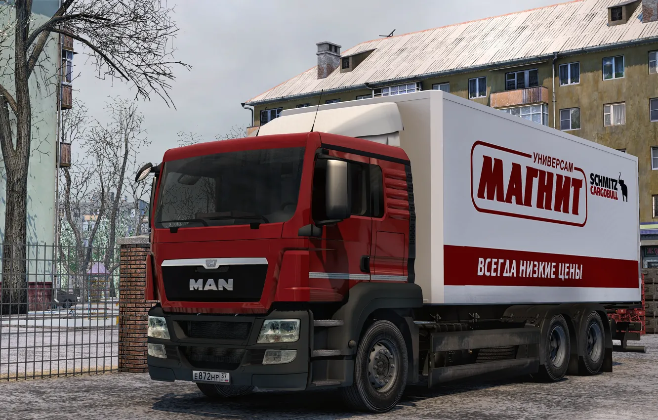 Photo wallpaper Truck, MAN, Euro Truck Simulator 2