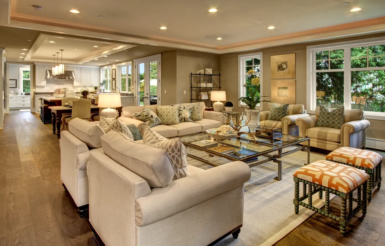 Photo wallpaper design, style, Villa, interior, living space