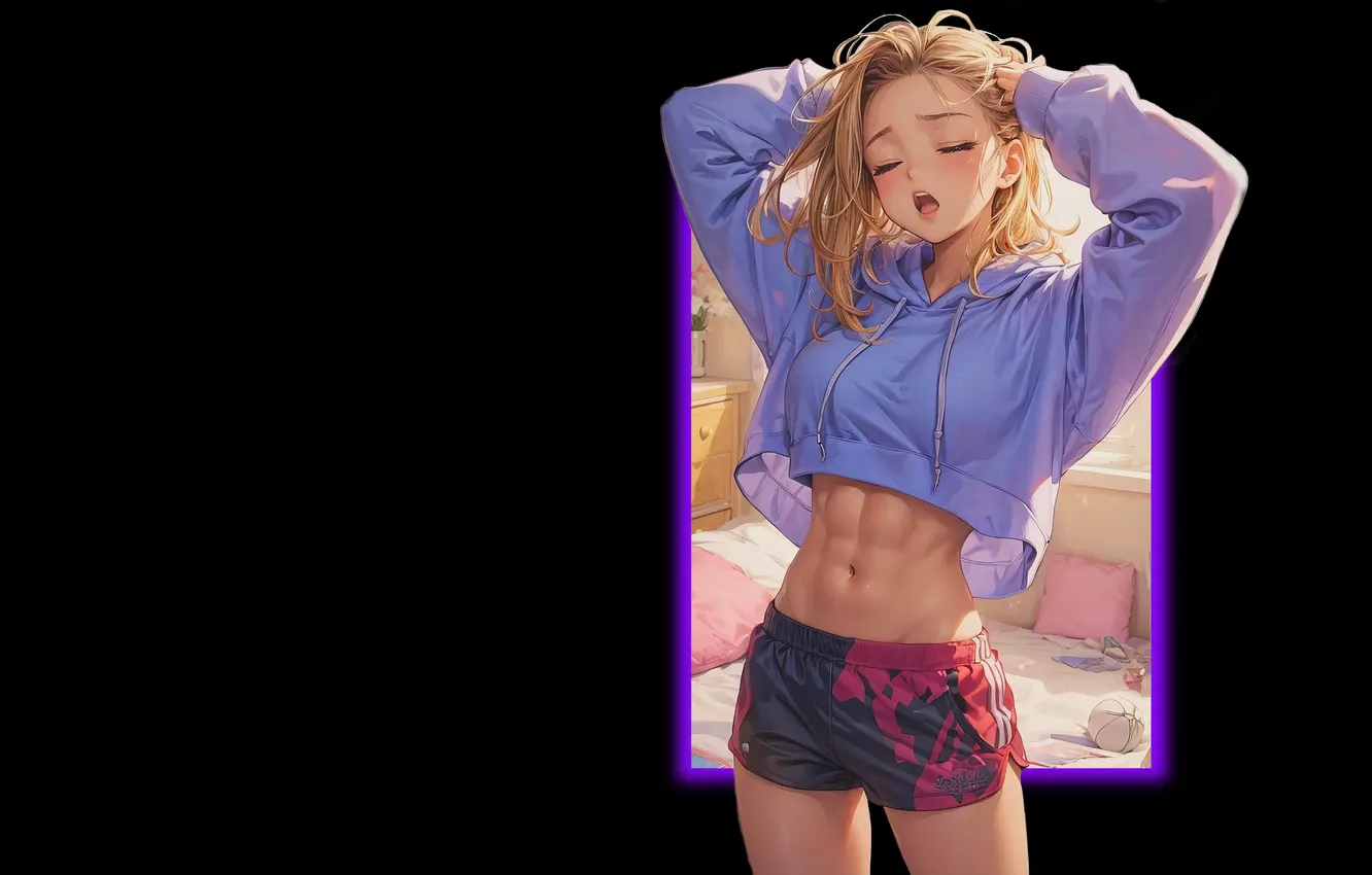 Photo wallpaper girl, hot, sexy, anime, beautiful, figure, pretty, blonde