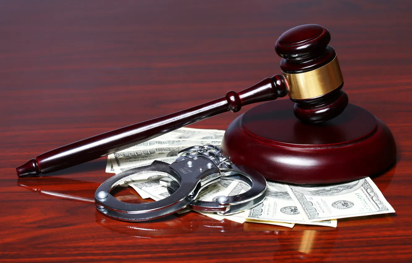 Photo wallpaper money, justice, gavel