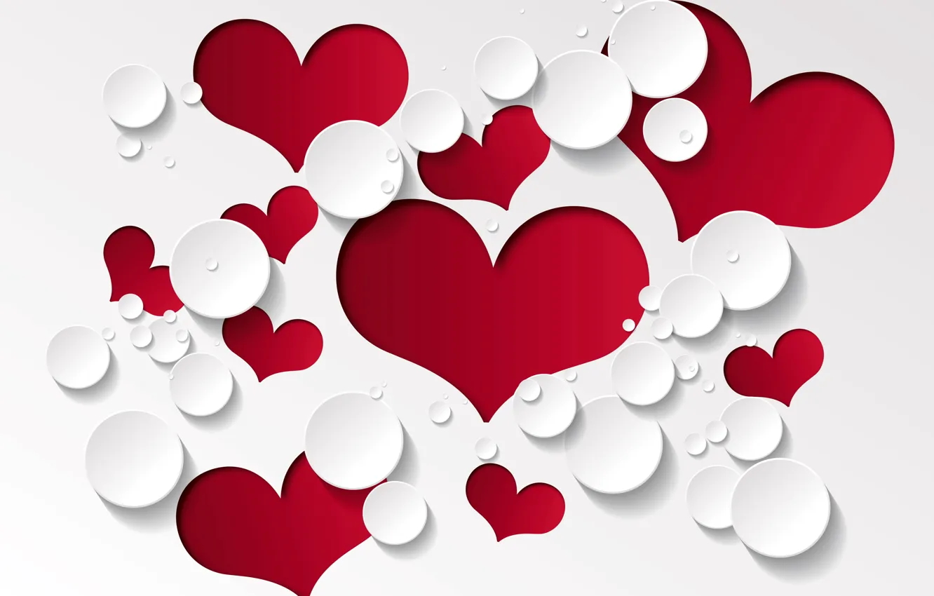 Photo wallpaper love, background, hearts, red, design, romantic, hearts, valentines