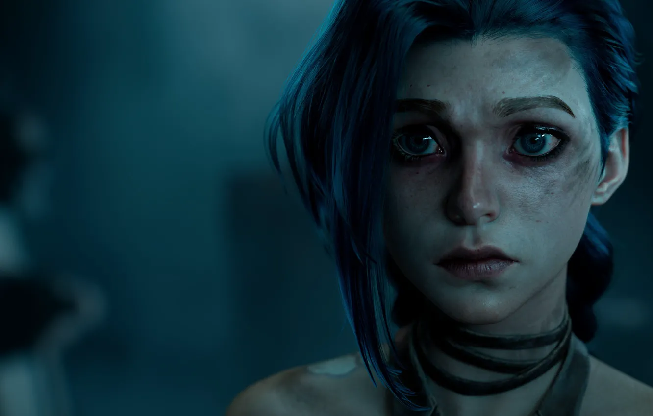 Photo wallpaper shot, Jinx, Arcane, Cinematic