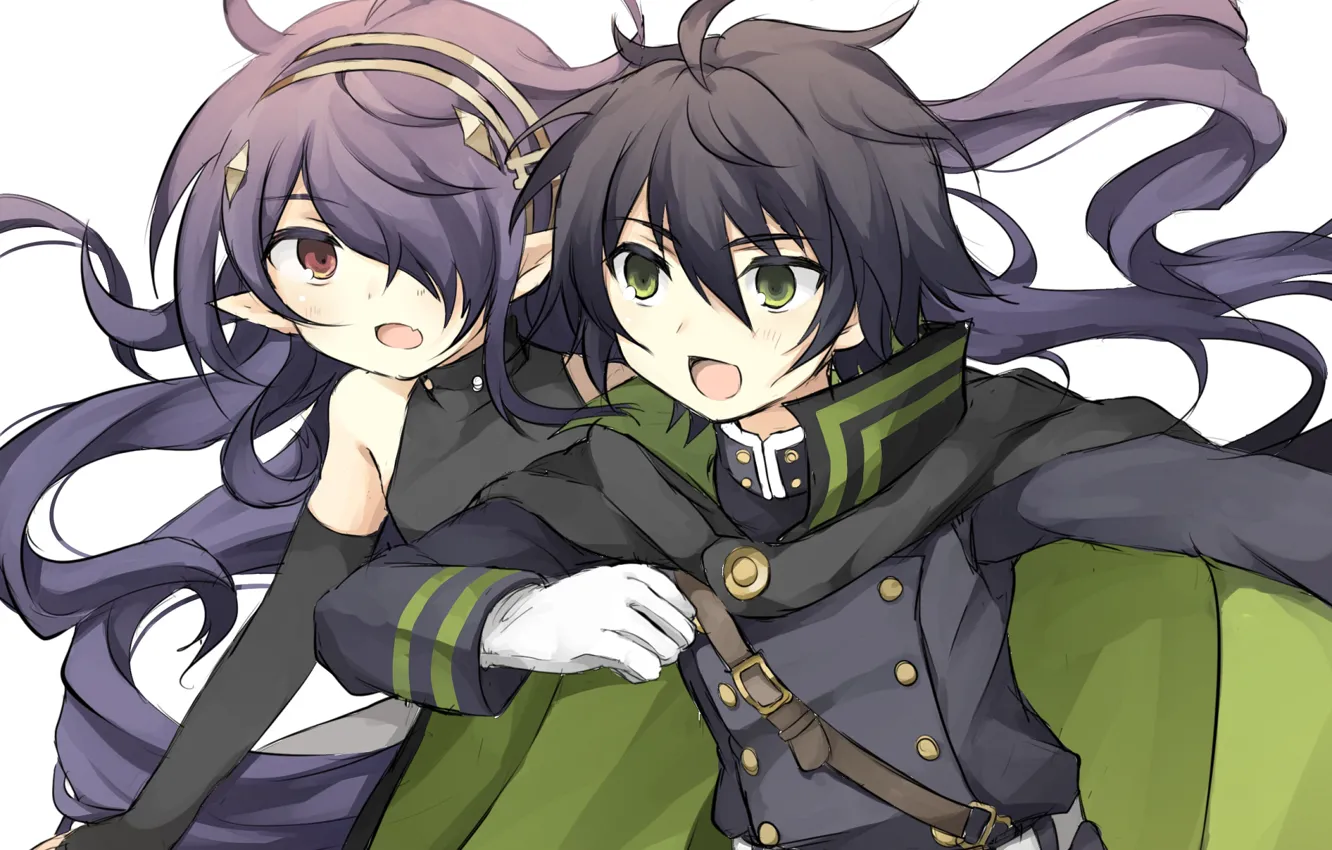 Photo wallpaper two, Owari no Seraph, The last Seraphim, Yuichiro Hakua, Shuramaru