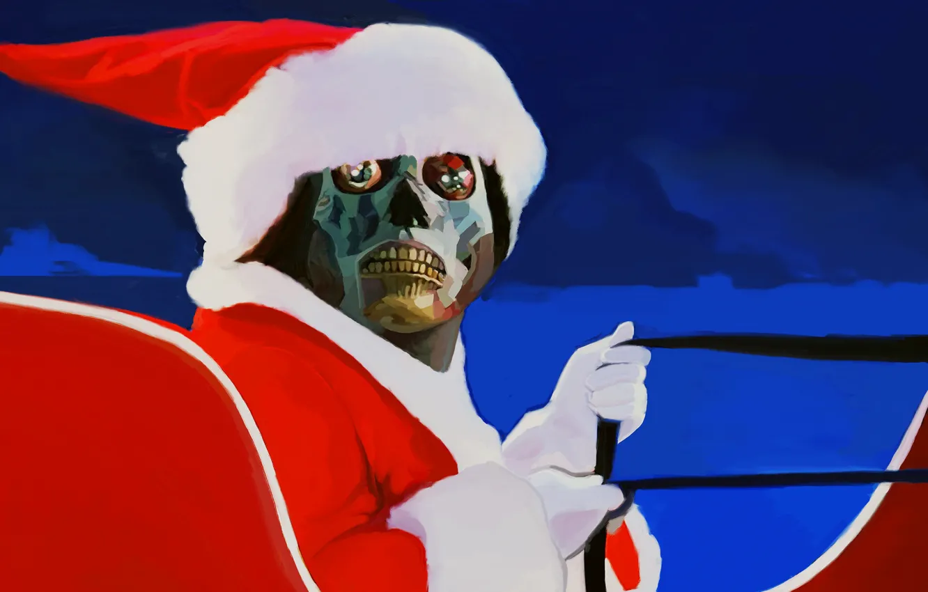 Photo wallpaper humor, Santa Claus, They Live, Aliens among us