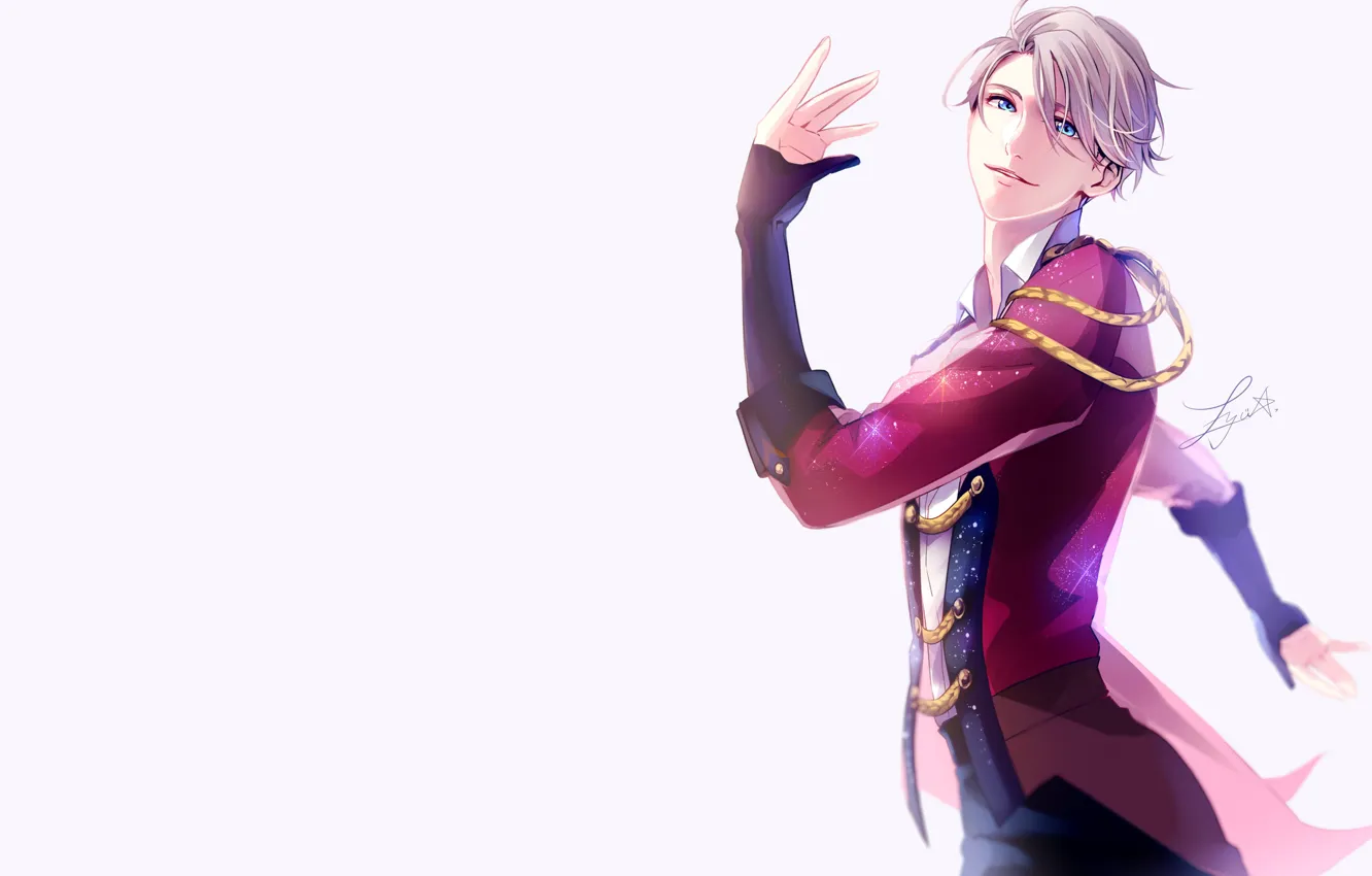 Photo wallpaper guy, Yuri on the ice, Viktor Nikiforov, art, anime, Yuri On Ice