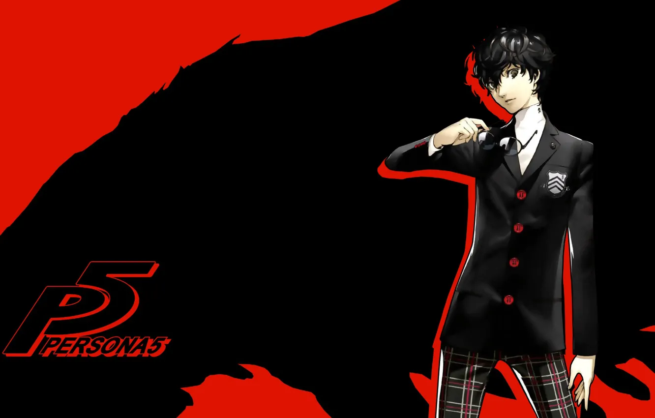 Photo wallpaper the game, anime, art, glasses, guy, Person 5, person
