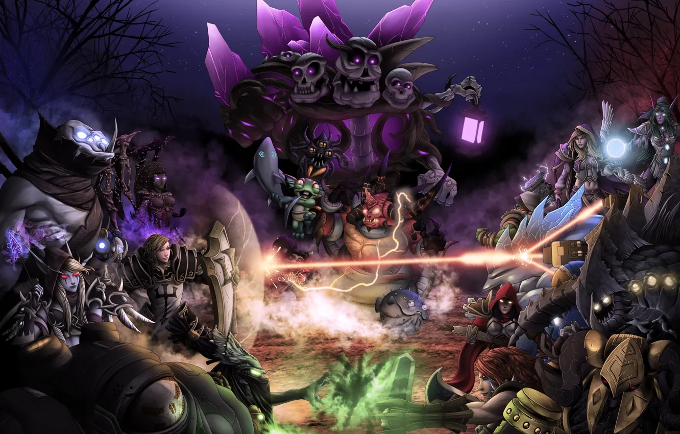 Photo wallpaper starcraft, Sonya, diablo, warcraft, Demon Hunter, Jaina Proudmoore, sarah kerrigan, Barbarian