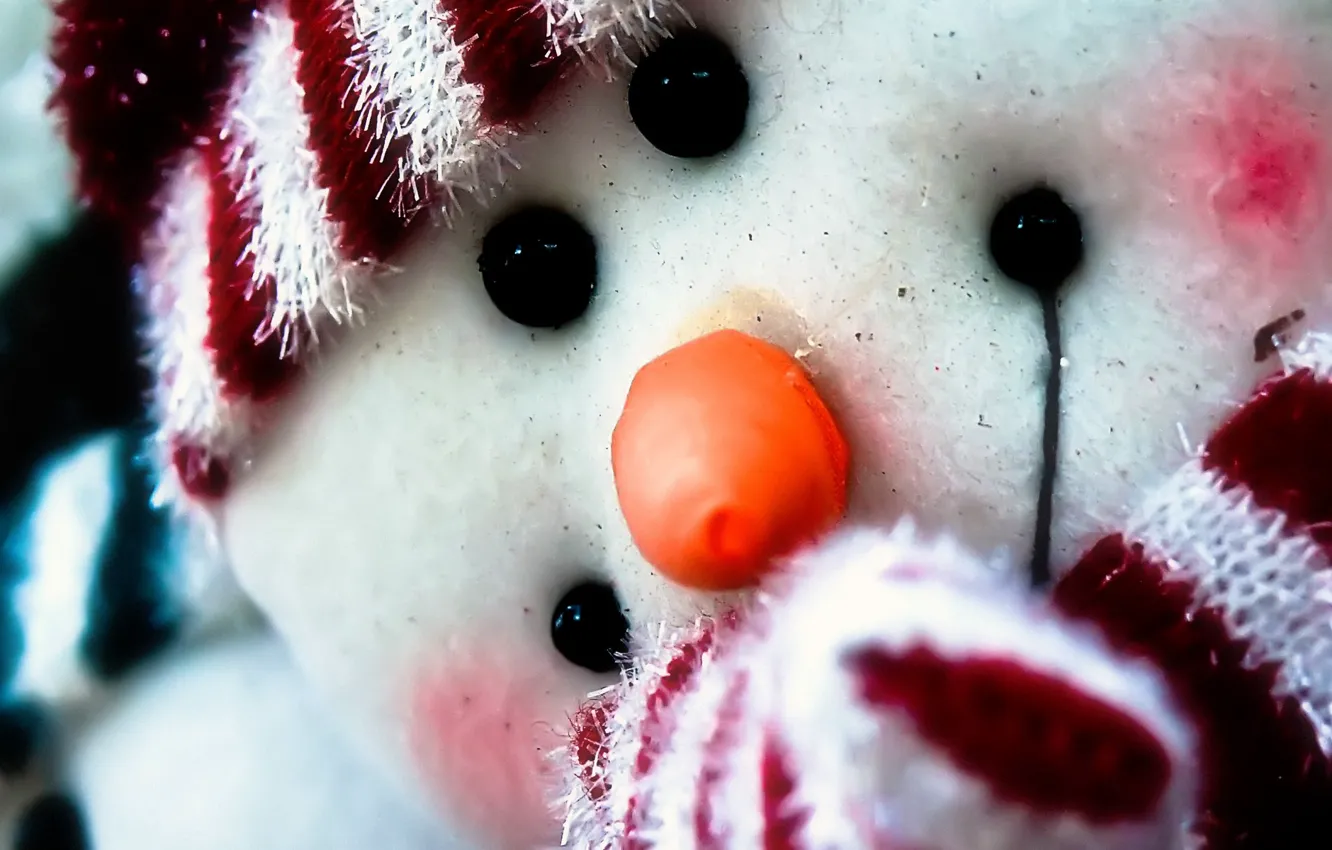 Photo wallpaper winter, holiday, new year, snowman, new year