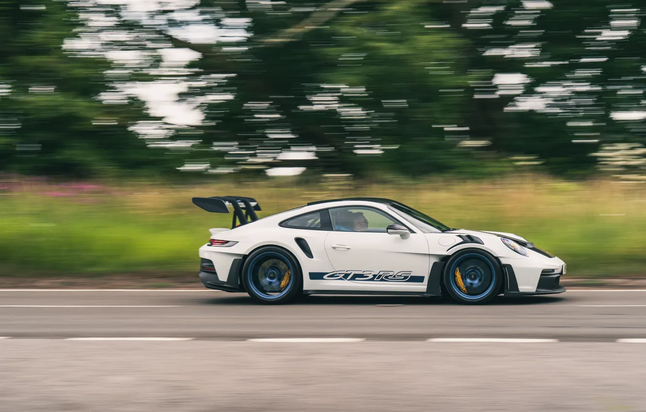 Photo wallpaper 911, Porsche, speed, drive, motion, Weissach Package, Porsche 911 GT3 RS