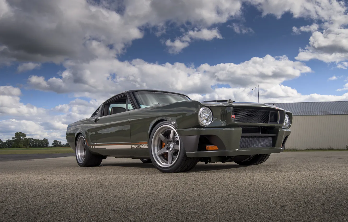 Photo wallpaper Mustang, Ford, 1965, bottom view, Ringbrothers, Espionage