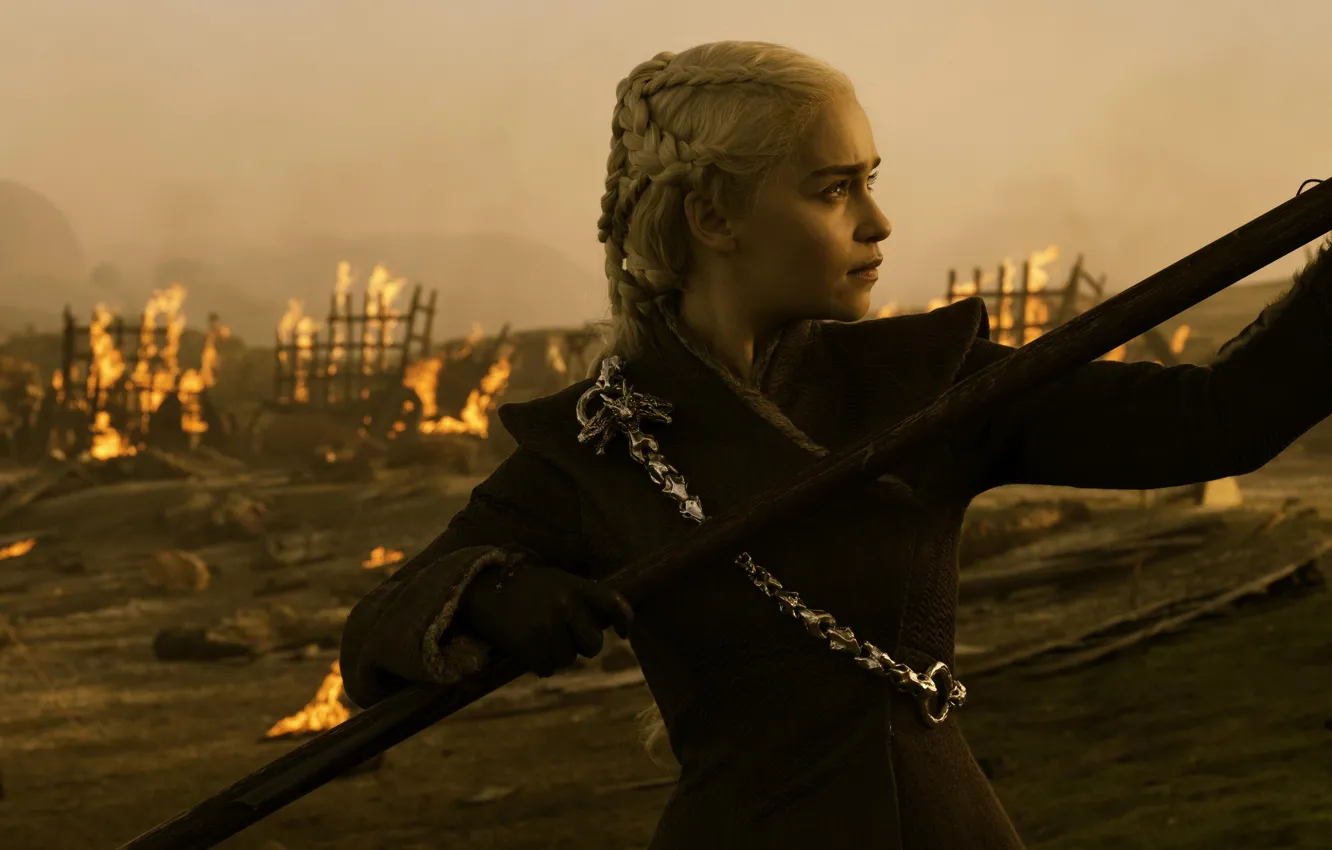 Photo wallpaper Game of Thrones, Game of thrones, Emilia Clarke, Daenerys Targaryen, the mother of dragons