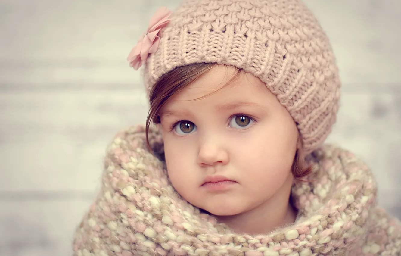 Photo wallpaper children, mood, girl, grusheski