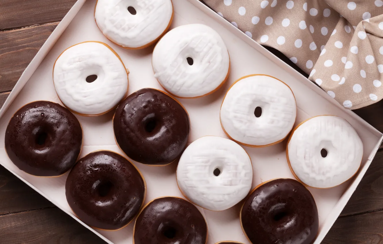 Photo wallpaper donuts, glaze, donuts, chocalate