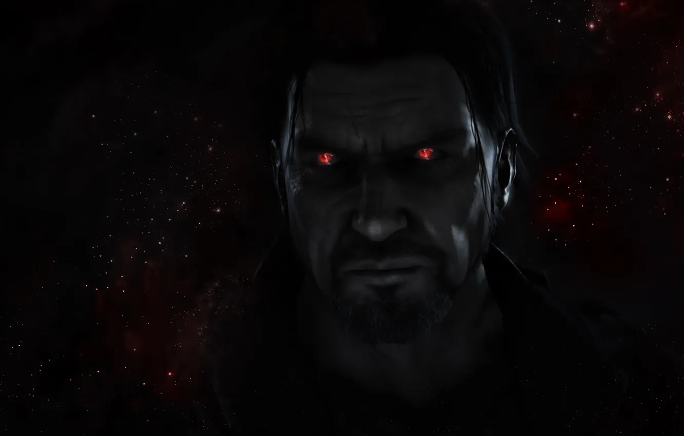 Photo wallpaper stars, male, starcraft 2, red eyes, Jim Raynor