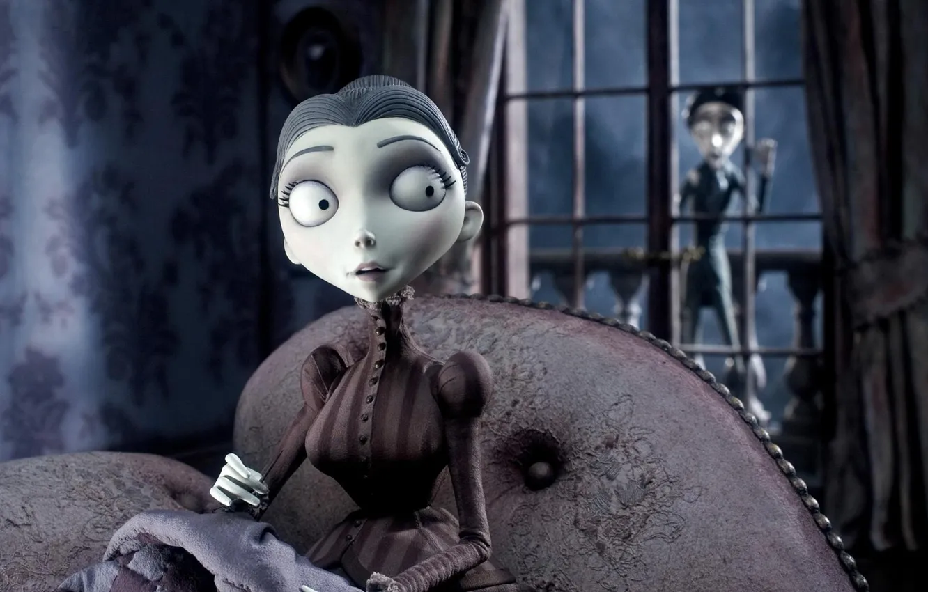 Photo wallpaper Victoria, Tim Burton, Emily, Victor, Corpse bride