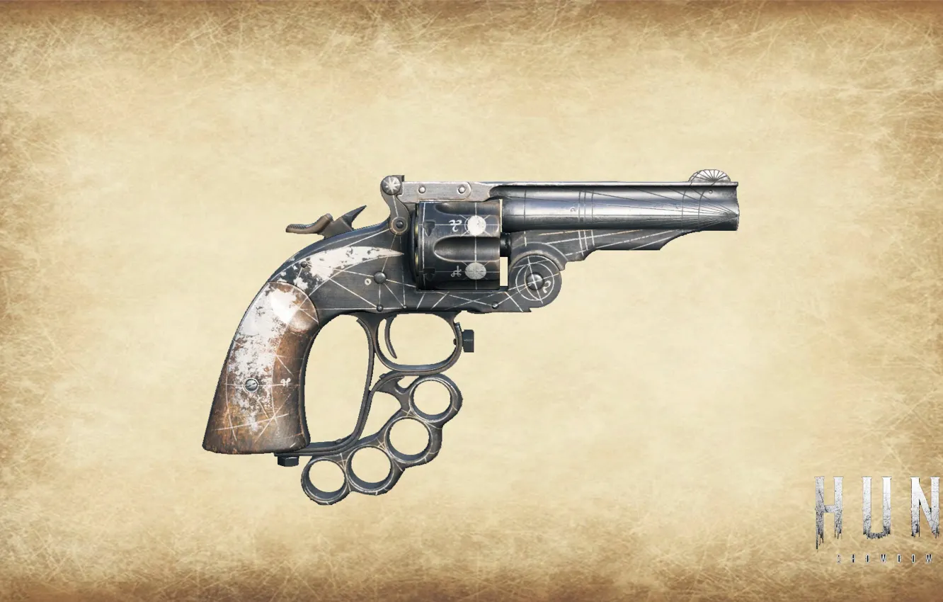 Photo wallpaper revolver, Smith and Wesson, Hunt: Showdown, scotfield