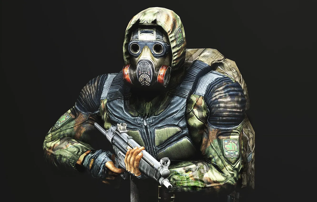 Photo wallpaper freedom, weapons, gas mask, jumpsuit, Stalker, Viper, S. T. A. L. K. E. R.