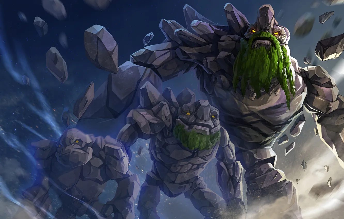 Photo wallpaper stones, giant, Golem, dota 2, Tiny