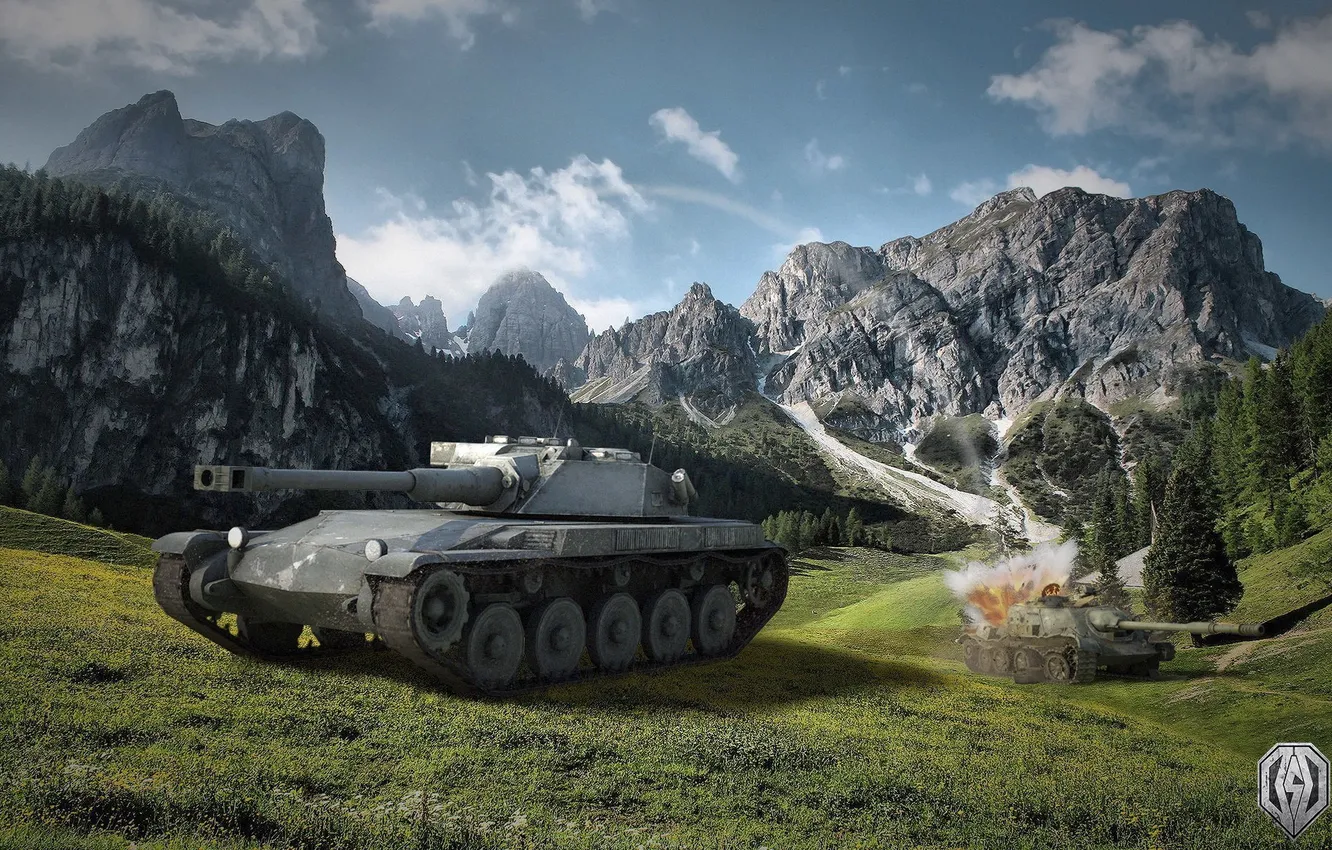 Photo wallpaper France, tank, USSR, USSR, France, WoT, tank, World of Tanks