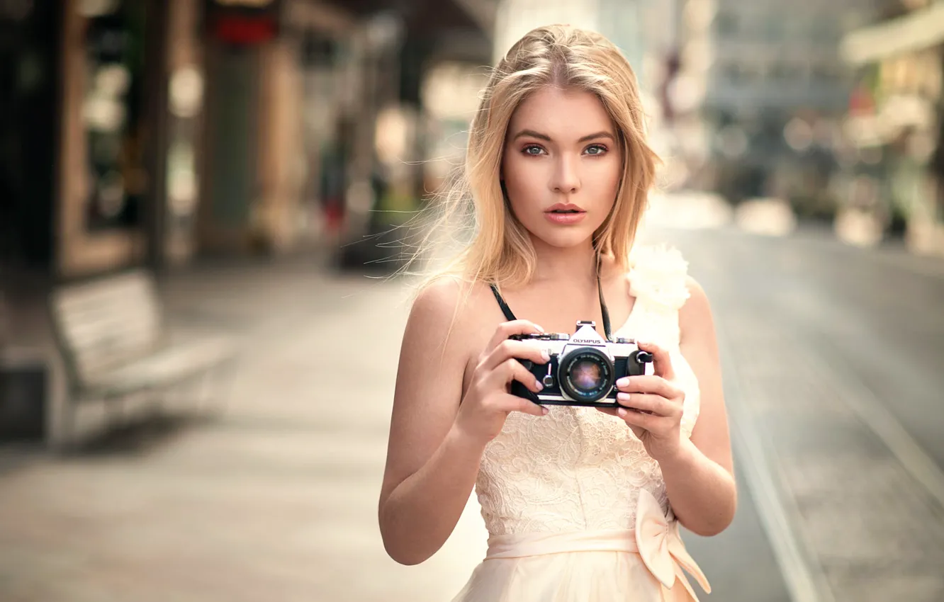 Photo wallpaper girl, the camera, Anna, Lods Franck
