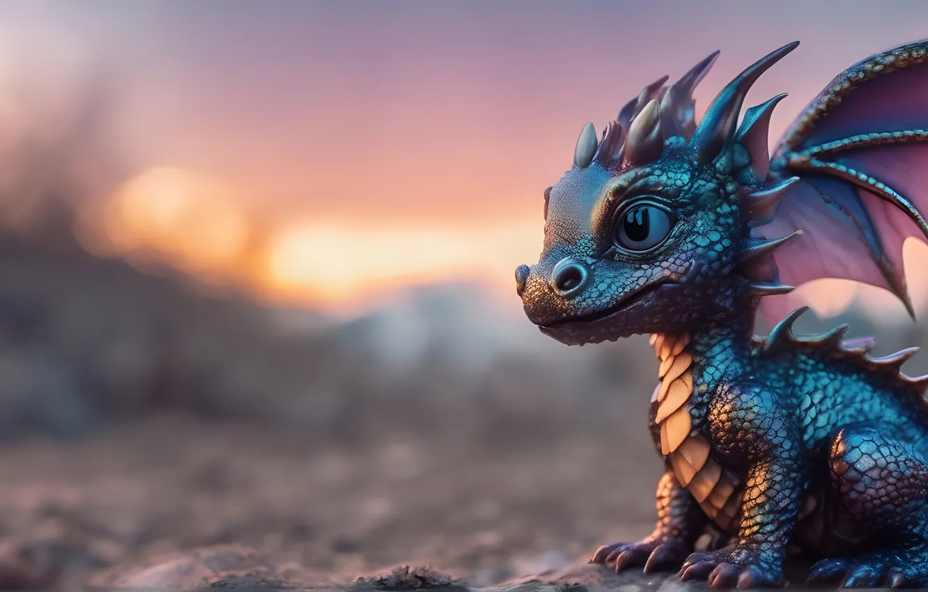 Photo wallpaper wallpaper, Fantasy, Dragon, picture, Pretty