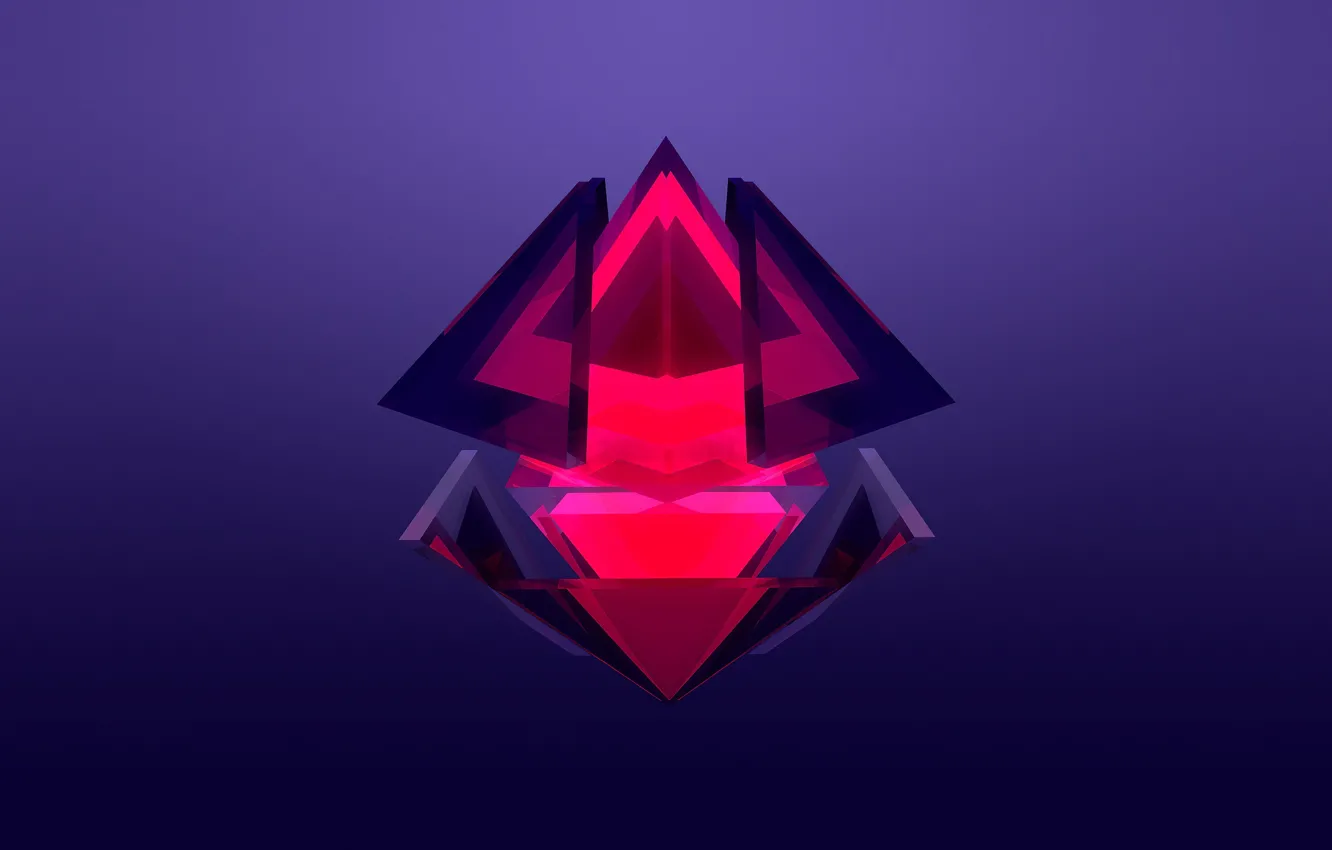 Photo wallpaper abstraction, purple, triangle, abstraction, magenta, Justin Maller, geometric shapes, geometric shapes