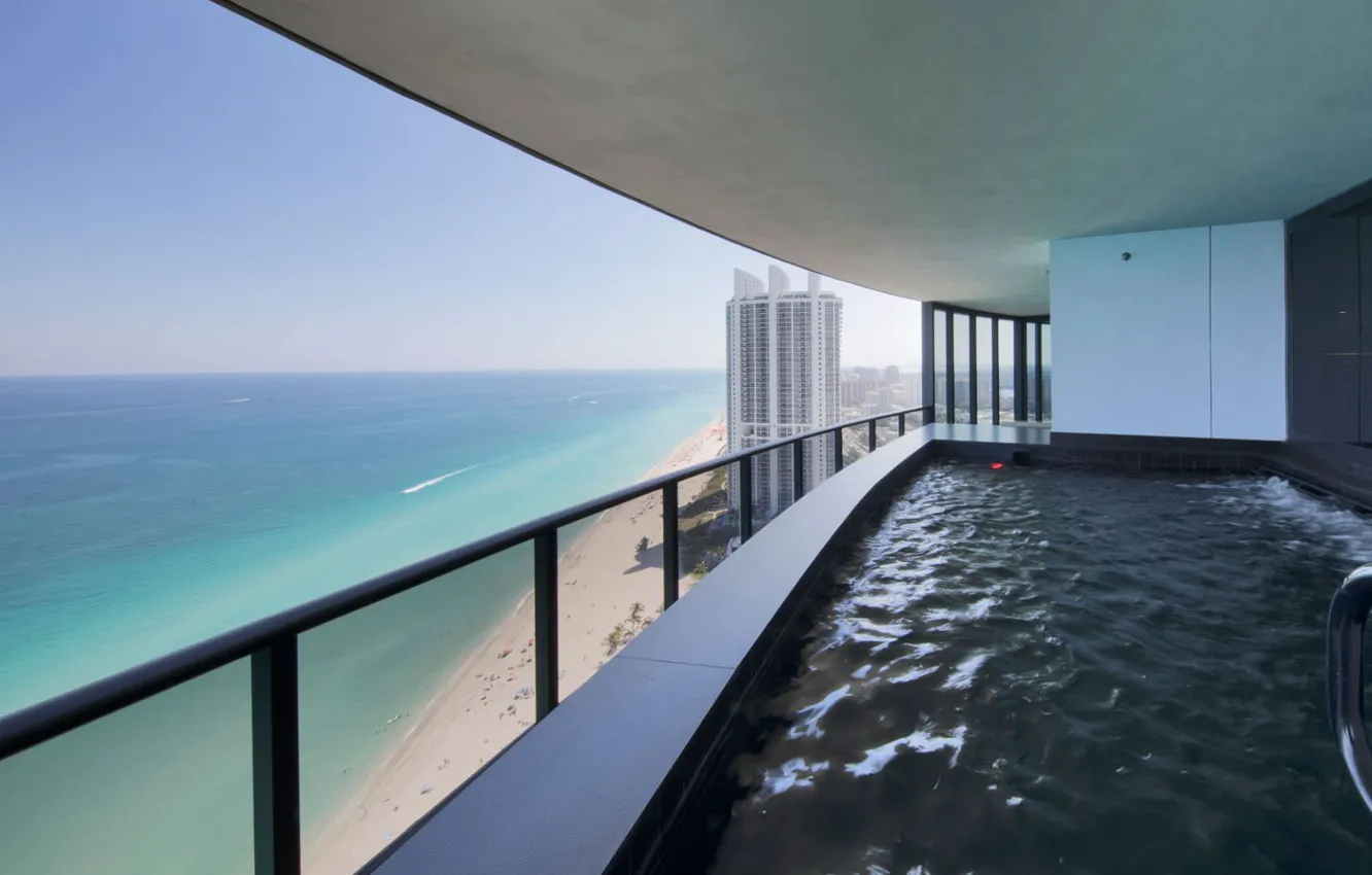 Photo wallpaper tower, interior, Miami, pool, the room, Project Porsche design, Tower Miami, Design of the Porsche …