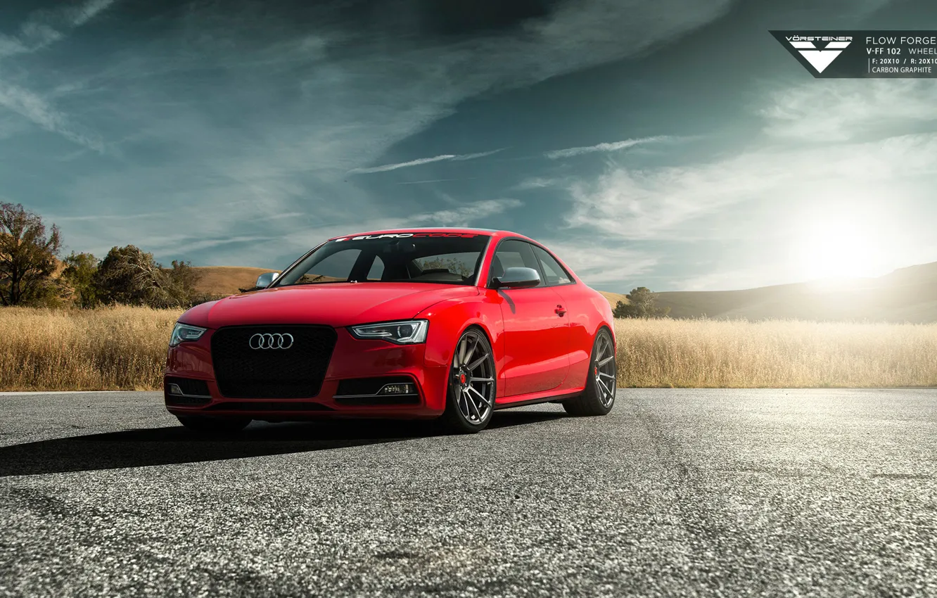 Photo wallpaper Audi, Red, Vorsteiner, Tuning, Audi S5, 2015, Audi Cars, Audi Tuning
