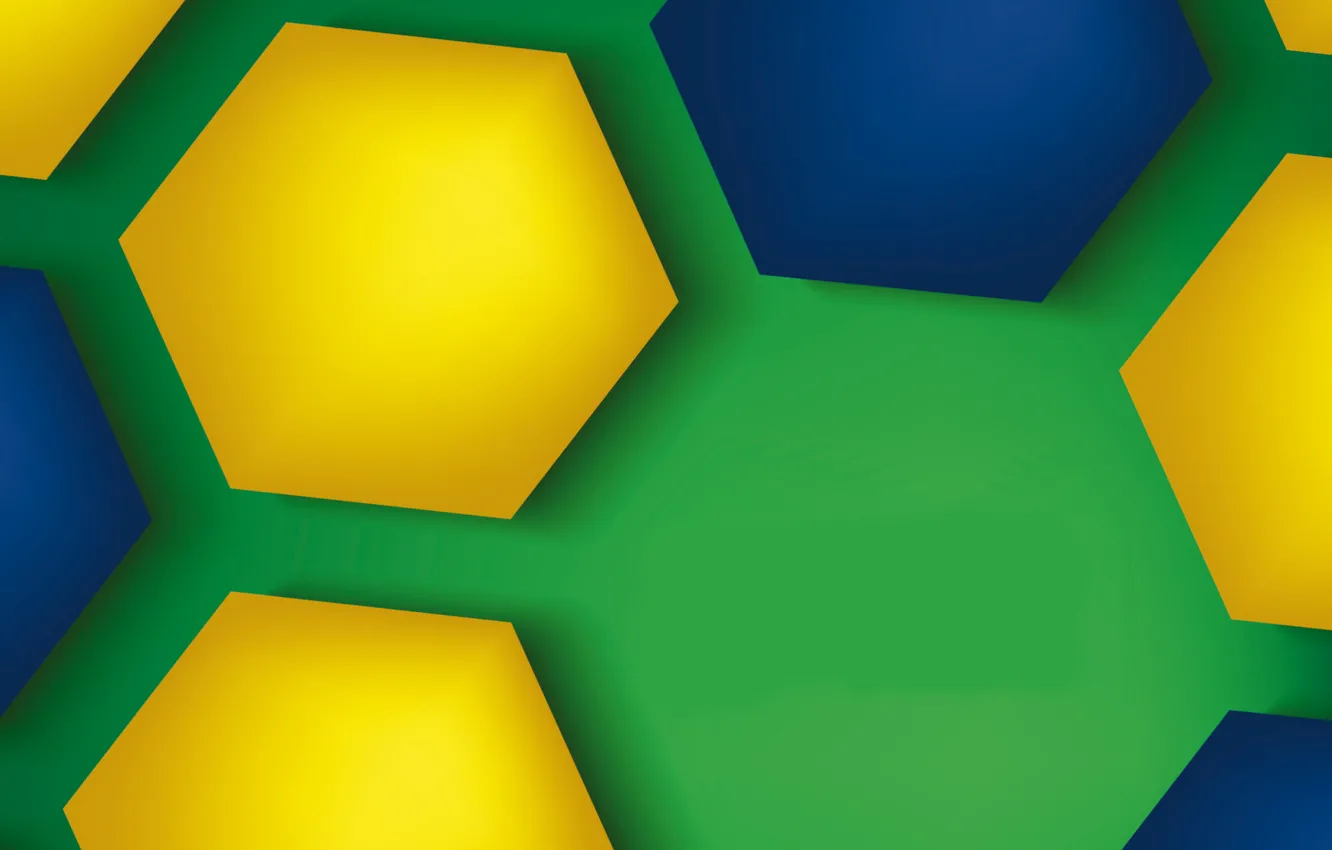 Photo wallpaper colorful, abstract, background, hexagons, brasil style
