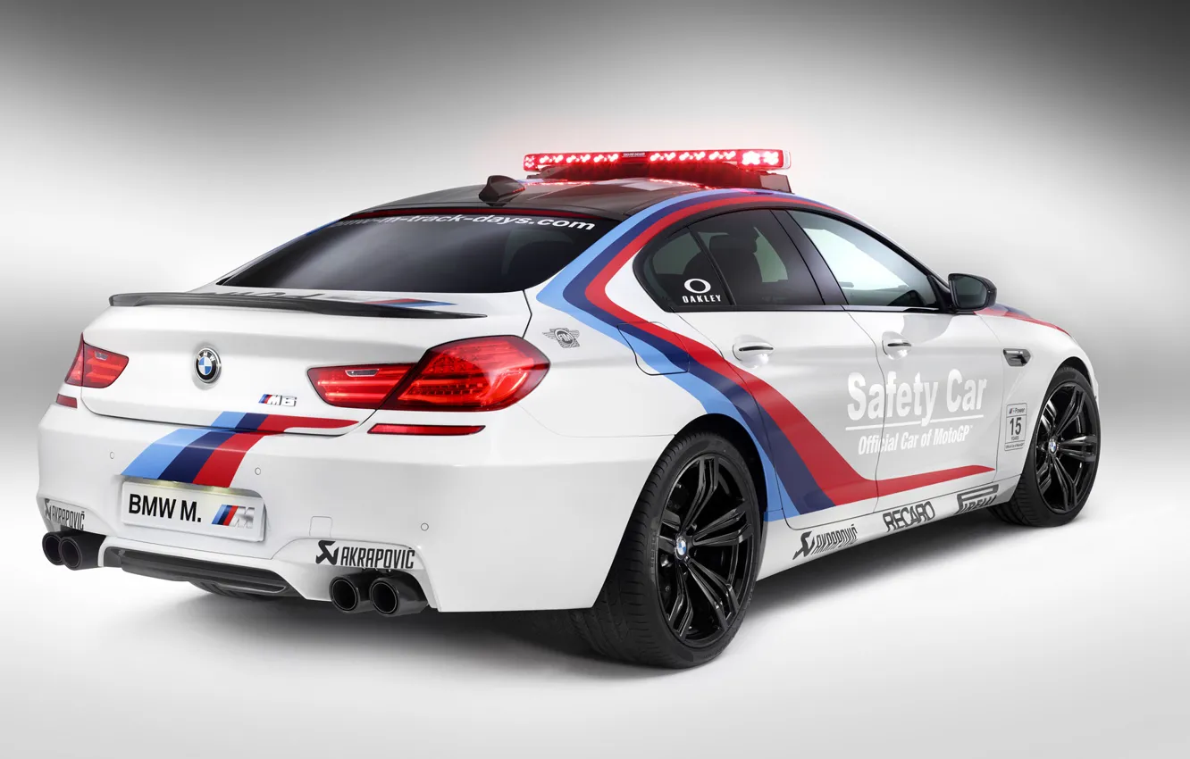 Photo wallpaper BMW, Gran Coupe, White, Tuning, Sedan, Safety Car, Moto GP