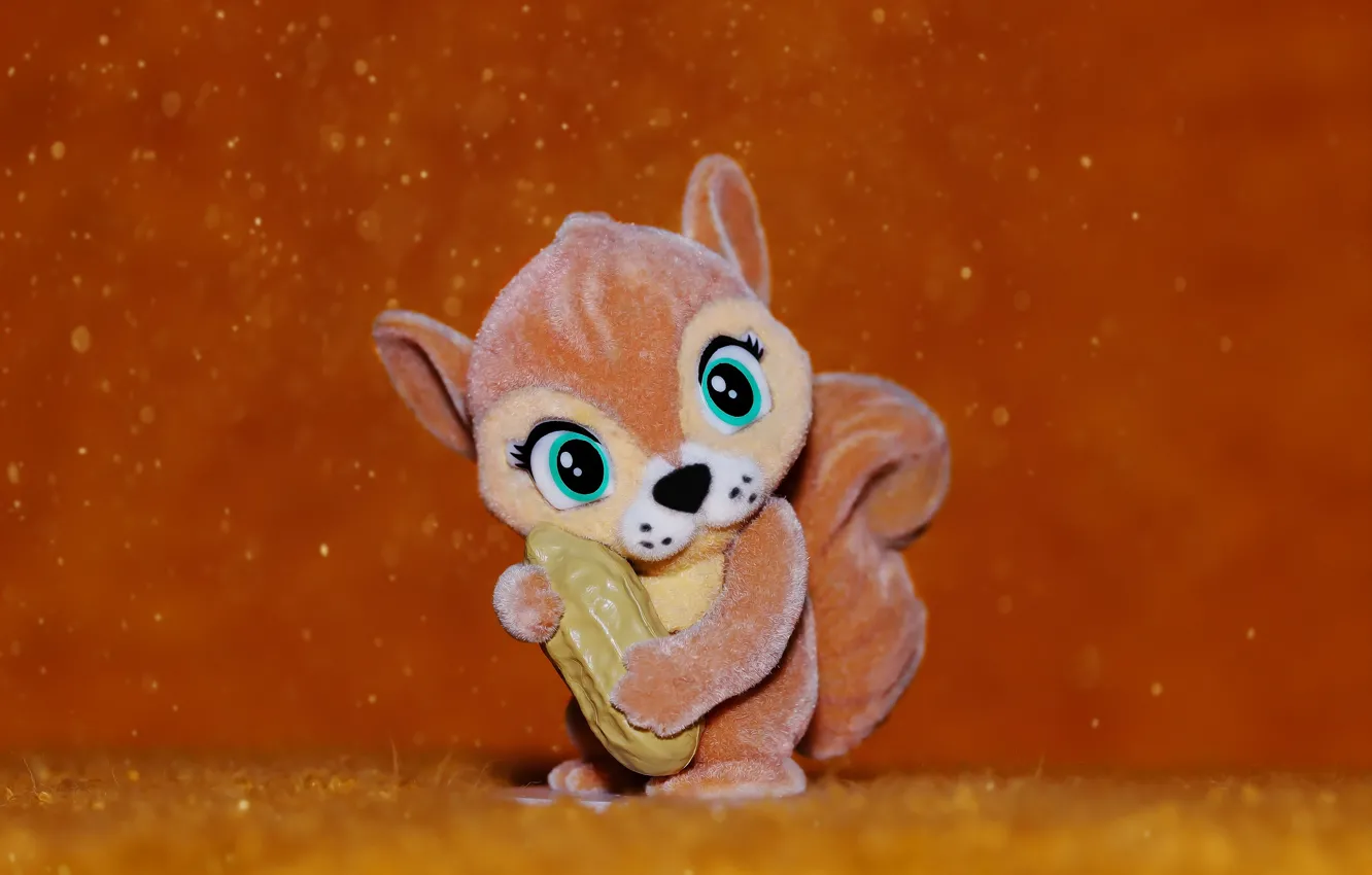Photo wallpaper background, toy, squirrel