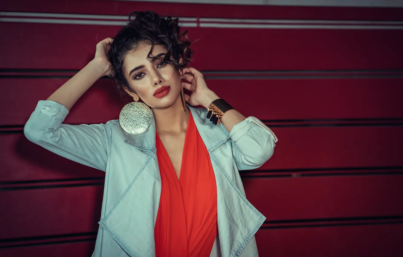 Photo wallpaper girl, hot, sexy, eyes, smile, beautiful, figure, model