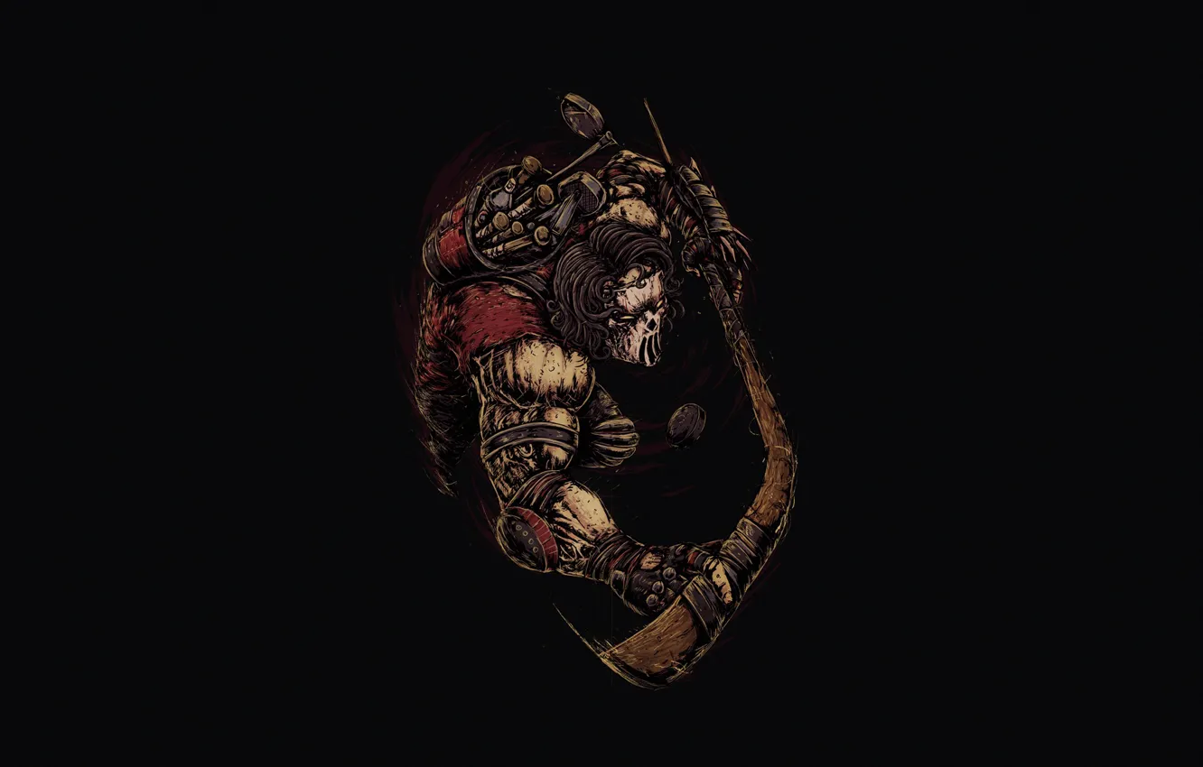 Photo wallpaper style, background, minimalism, mask, art, stick, Teenage mutant ninja turtles, style