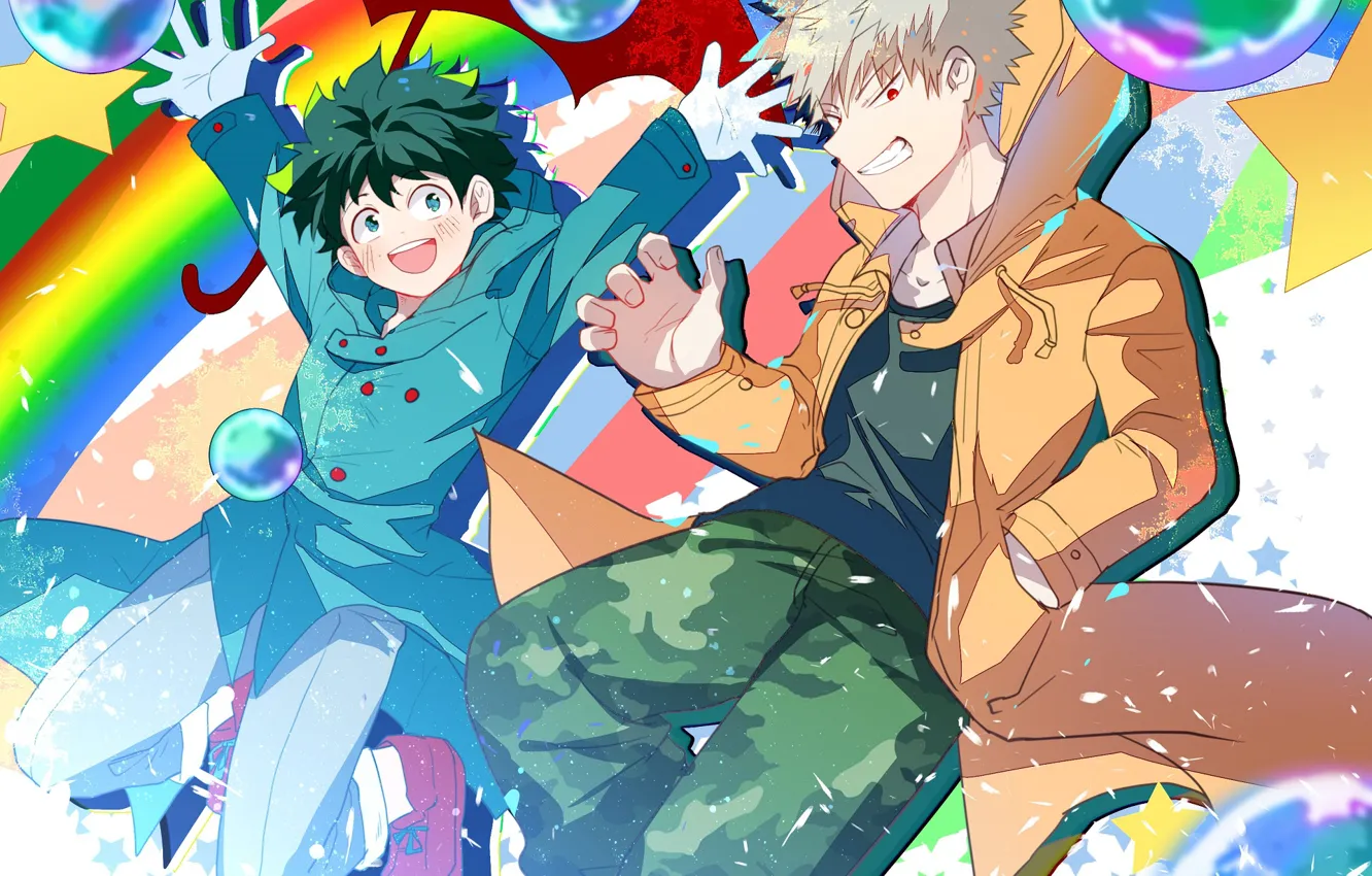 Photo wallpaper color, guy, bright, Boku no Hero Academy, My hero Academy, My Hero Academia, Midori Isuku, …