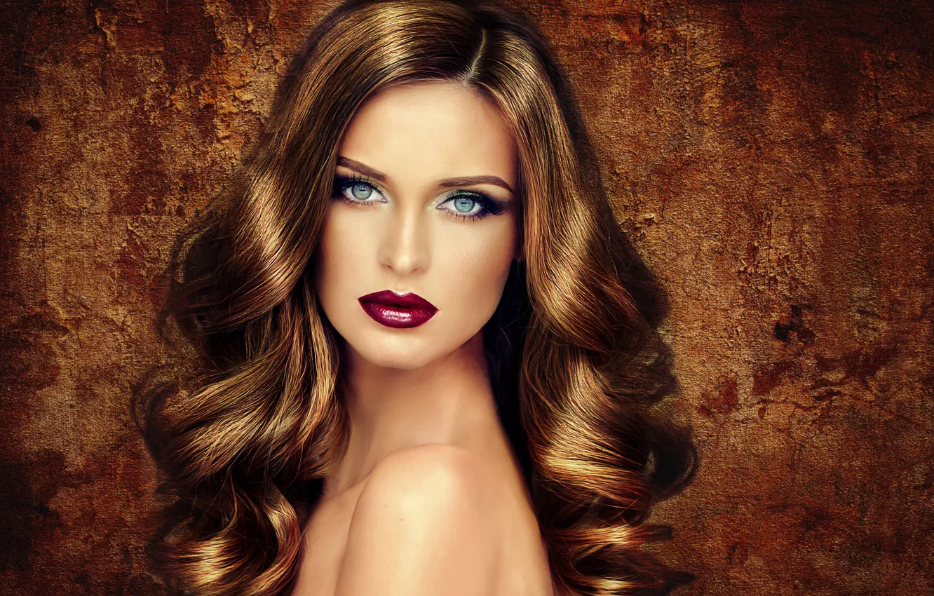 Photo wallpaper makeup, wall, background, hair