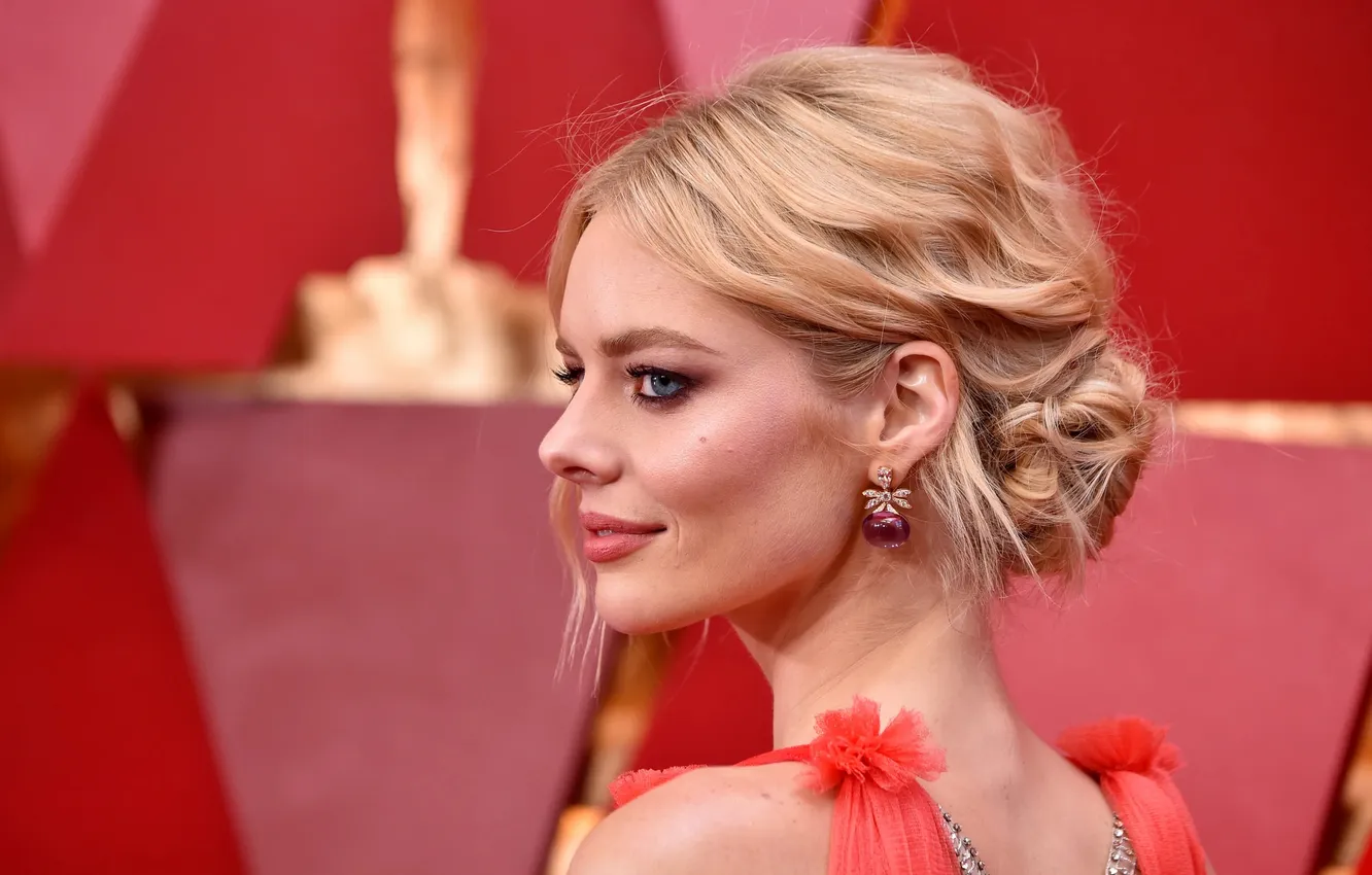 Photo wallpaper look, model, makeup, actress, profile, Samara Weaving, Samara Weaving