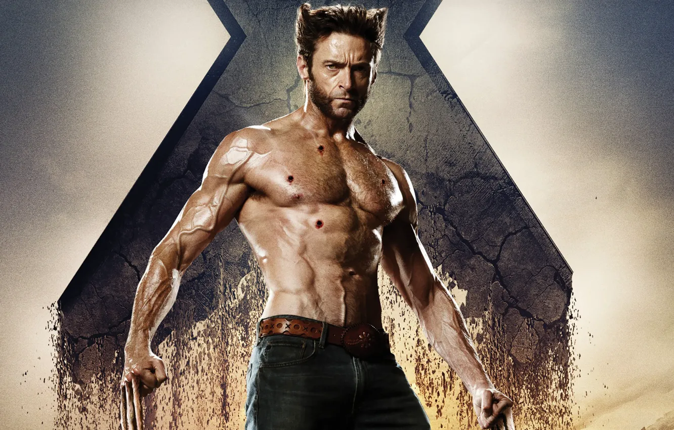 Photo wallpaper Hugh Jackman, wounds, X-Men, X-Men Origins: Wolverine, Wolverine
