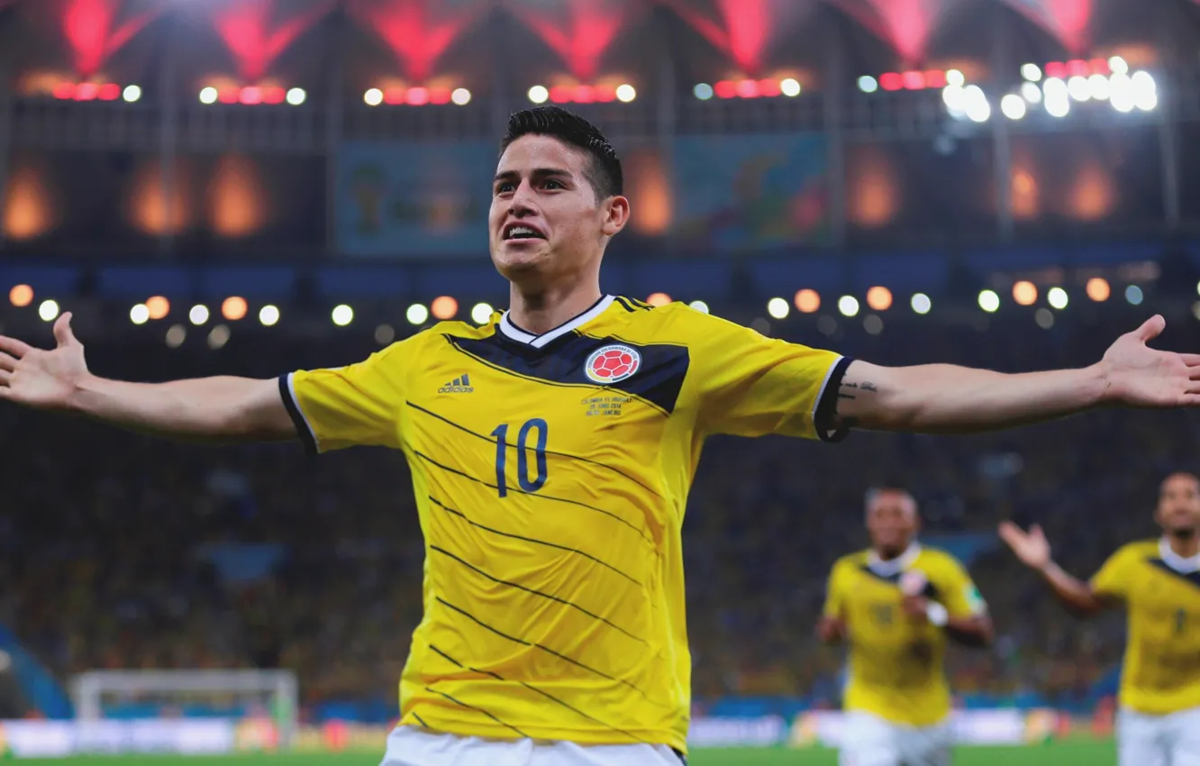 Photo wallpaper fifa world cup, Brazil, 2014, James Rodriguez