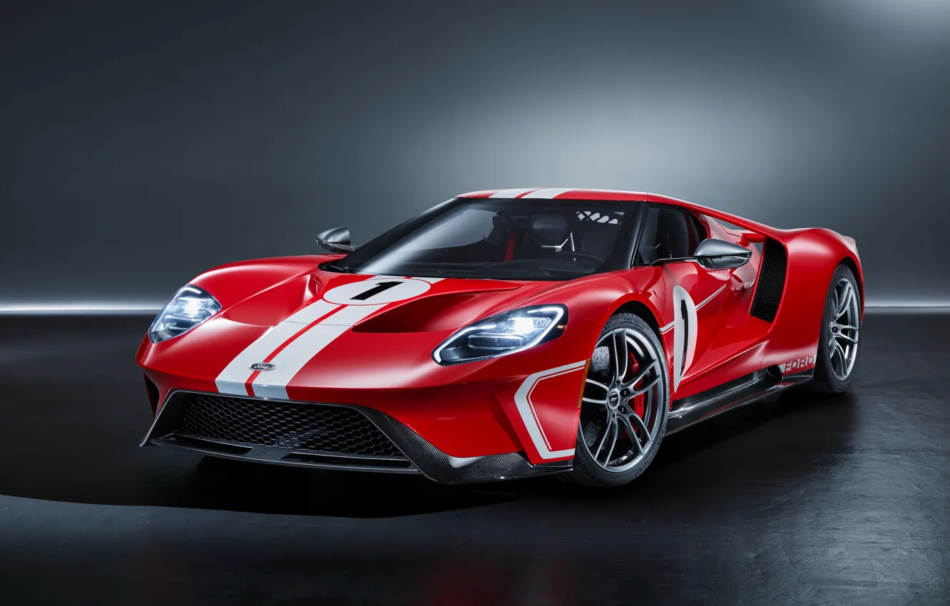 Photo wallpaper Ford, supercar, Ford GT, 2018, 67 Heritage Edition